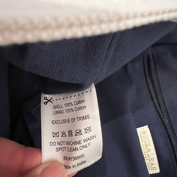 SHIRALEAH Canvas Embroidered Pickleball Paddles Large Tote Bag - Picture 9 of 10